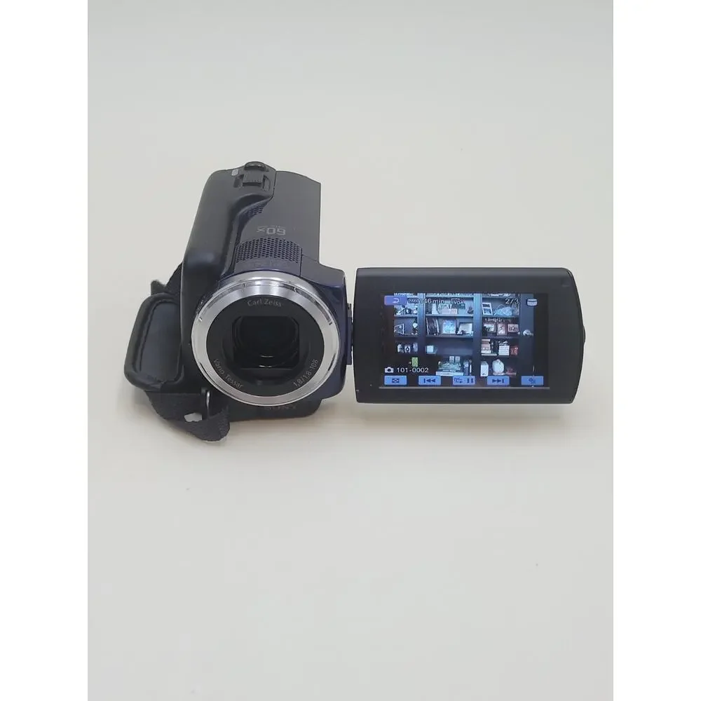 BLUE Sony Handycam DCR-SR47 60GB Video Digital Camcorder W/ Batteries AC Adapter